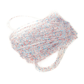 Clear / Red Silver Blue