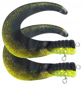 SvartZonker Big Tail (2-pak) - C22 Black/Chartreuse