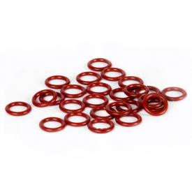 X Zone Wacky Rigging O-rings, 3'' & 4'' Stick Baits (25pcs) - Red