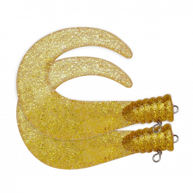 SvartZonker Big Tail (2-pak) - Gold Glitter