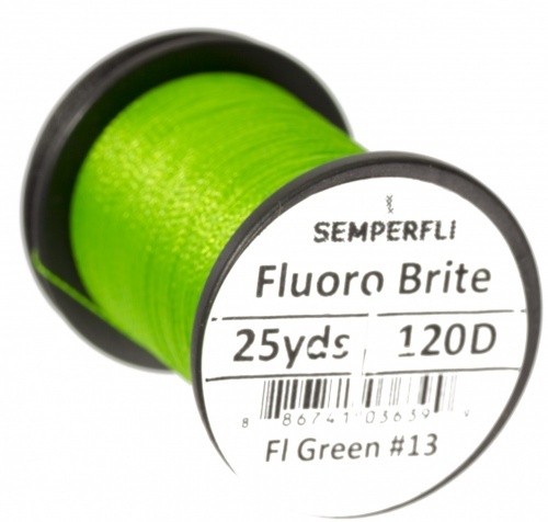 Semperfli Fluoro Brite - Green in de groep Haken & Terminal Tackle / Vliegvis bindmateriaal / Vliegbindmateriaal / Binddraad bij Sportfiskeprylar.se (sem-glo-grr)