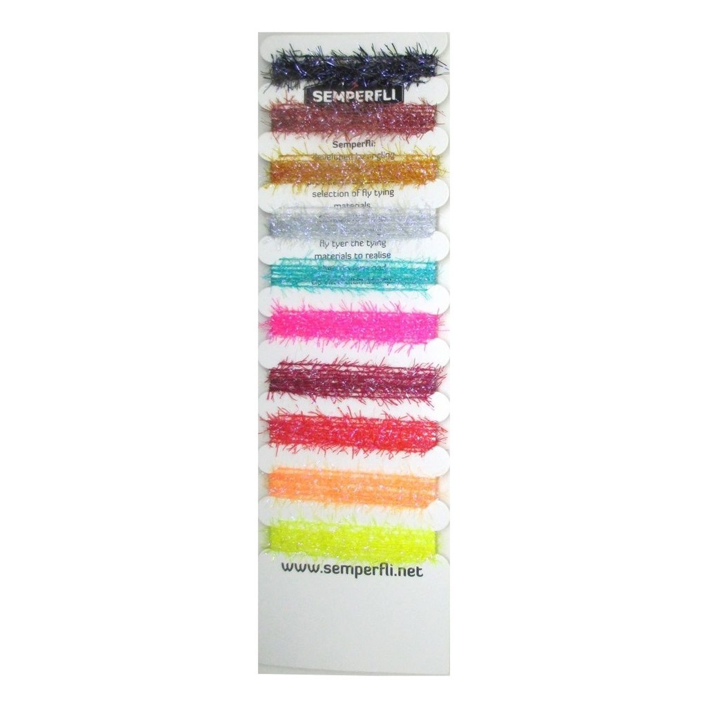 Semperfli Straggle String Mixed Pack - Standard Collection in de groep Haken & Terminal Tackle / Vliegvis bindmateriaal / Vliegbindmateriaal / Garen & Chenille bij Sportfiskeprylar.se (sem-straggle-mix-std)