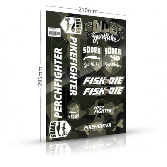 Söder Sticker Sheet Camo in de groep Andere / Stickers en stickers bij Sportfiskeprylar.se (sssticker3)