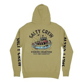Salty Crew Fishing Charters Hooded Fleece Sandstone