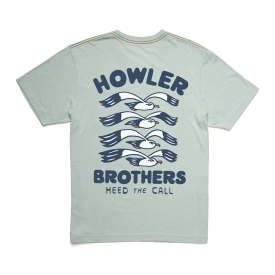 Howler Bro's Cotton T-Shirt Flocka Seagulls Puritan Grey
