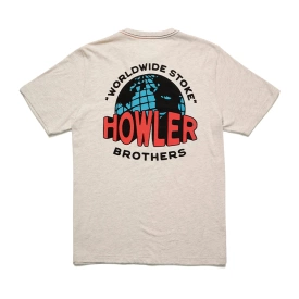 Howler Bro's Cotton T-Shirt Worldwide Howler Grey Heather