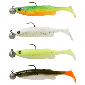 Savage Gear Fat Minnow T-Tail RTF 13cm, 20g + 12.5g #5/0 Sinking Darkwater Mix 4+4pcs