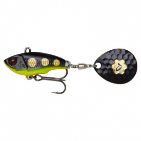 Savage Gear Fat Tail Spin 8cm, 24g Sinking - Black Magic