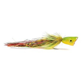 Vision Pike - Surface Seducer Double Popper Green/Yellow fly #6/0