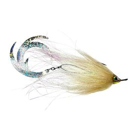 Vision Pike - Jig Dragontail Natural Brown & White fly #4/0