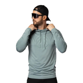 Beyond Nordic BN220 M's LS Sunblock Hoodie Green Milieu