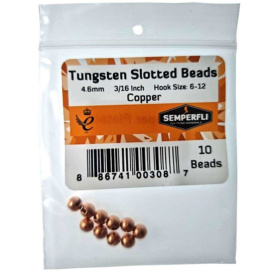 Semperfli Tungsten Slotted Beads 2mm - Copper
