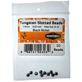 Semperfli Tungsten Slotted Beads 3,8mm - Black Nickel