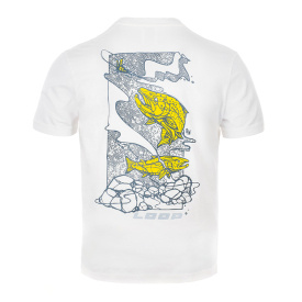 Loop M's Logo T-Shirt Atlantic Salmon Optic White