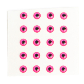 Epoxy Eyes 4,8mm - Black/Fluo Pink