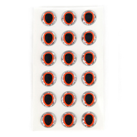 Epoxy Eyes 11,0 mm oval double - Black/Silver