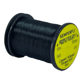 Semperfli Classic Waxed Thread 110m 6/0 - Black