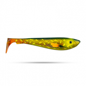 Svartzonker McRubber Shad 9cm (6-pak) - Söder Custom Green Motoroil Pike