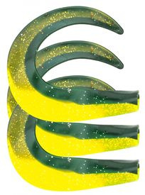 SvartZonker Glide Tail C22 Black/Chartreuse 3-pak