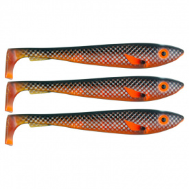 Svartzonker McRubber Flash Shad 17cm (3pcs) - Black Back Motoroil