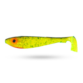 SvartZonker McRubber Shad 5,5 cm (6-pack) - Black Chartreuse