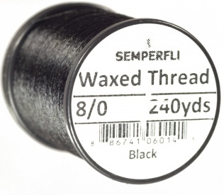 Semperfli Waxed Thread 8/0 - Black
