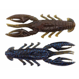 X Zone Scented Stealth Craw 2.5'' - Black Blue Flake/Green Pumpkin Laminate