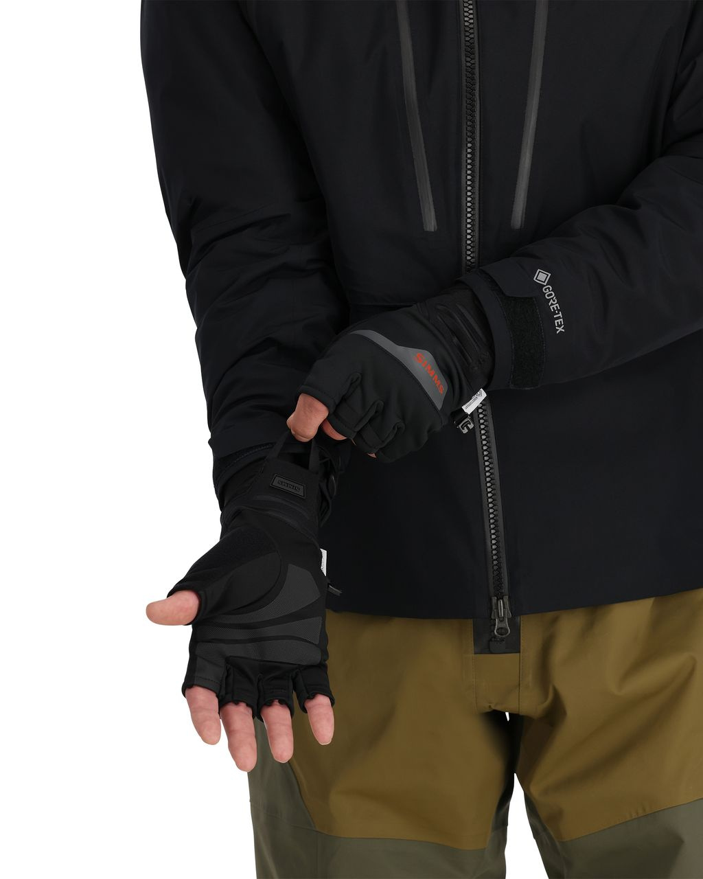 Simms Windstopper® Half-Finger Glove Black