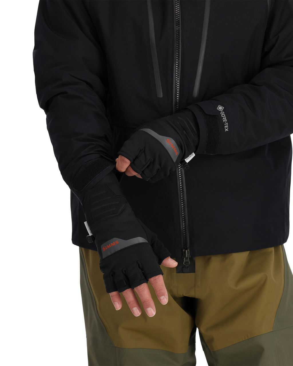 Simms Windstopper® Half-Finger Glove Black