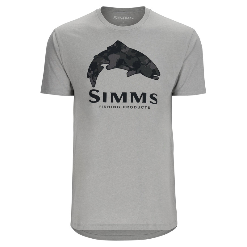 Simms Trout Regiment Camo Fill T-Shirt Cinder Heather