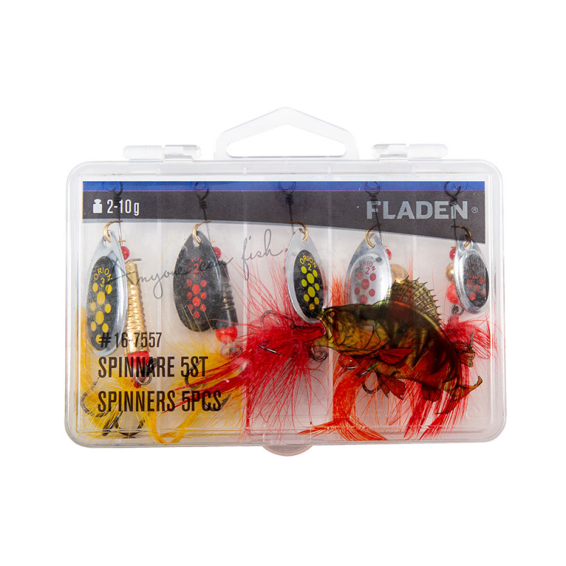 Fladen Spinners 2-10g 5pcs In Plastic Box