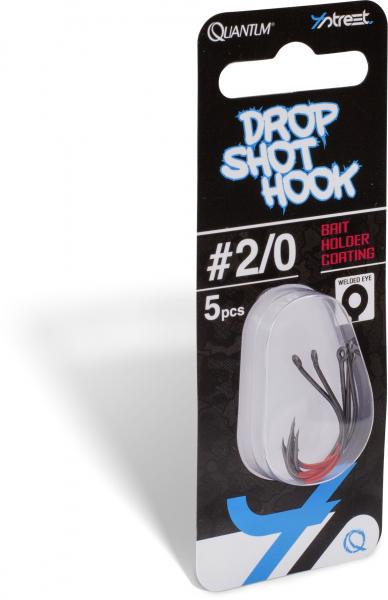 Quantum 4street Drop Shot Hook DG Black Red (5-pack)