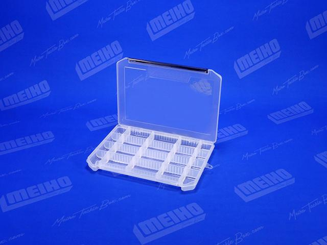Meiho Tackle Box Adjustable Compartments 255x190xmm - Clear