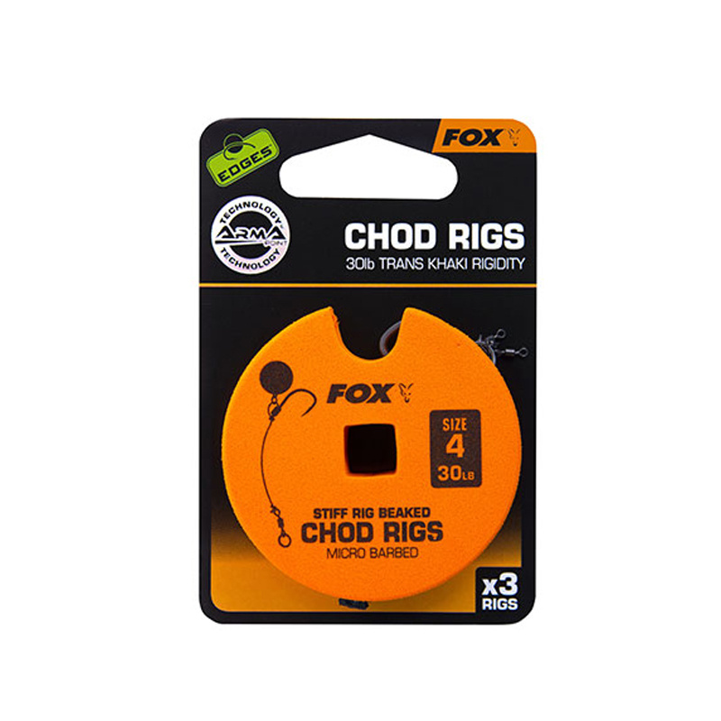 Fox Edge Armapoint Stiff Rig Beaked Chod Rigs 3pcs Standard