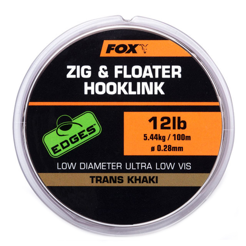 Fox Zig and Floater Hooklink Trans Khaki