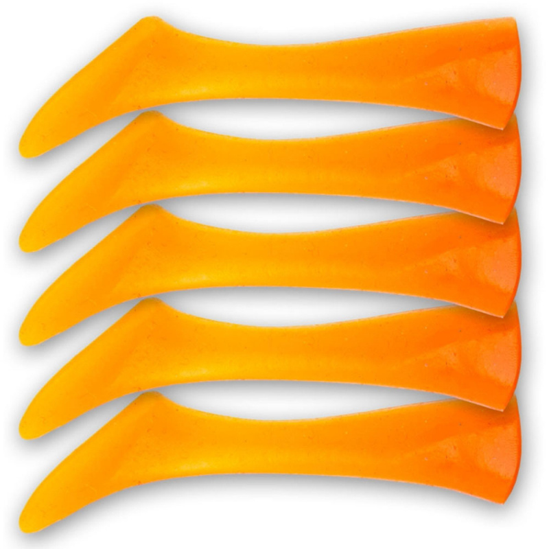 Headbanger Shad 11cm Replacement Tails (5-pak), Orange