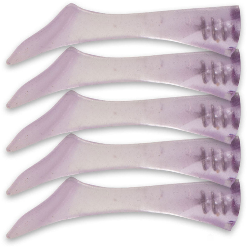 Headbanger Shad 11cm Replacement Tails (5-pak), Purple