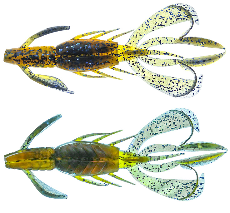 PerchFight Crayfish 4.4\'\' 5-pak , Okeechobee Blue