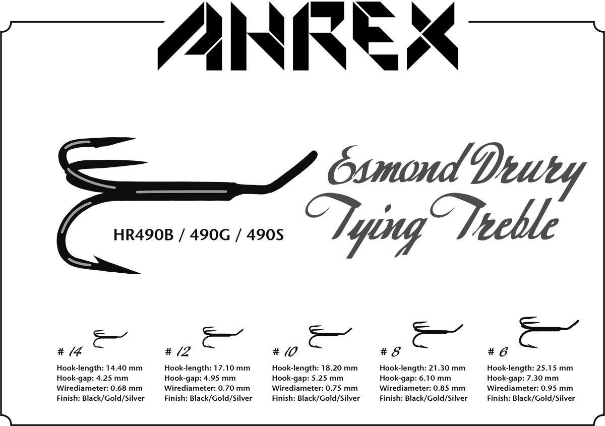 Ahrex HR490S ED Tying Treble 5-pack